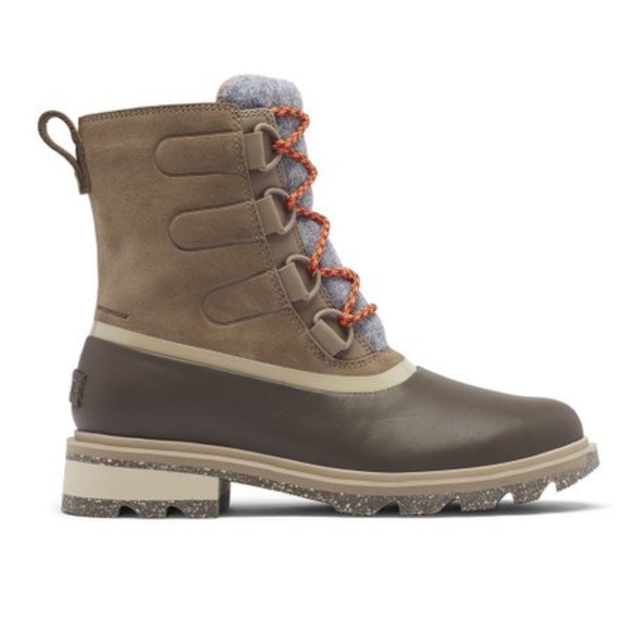 Sorel Khaki Lennox Street Lace Duck Boots Women 8M - Picture 1 of 8
